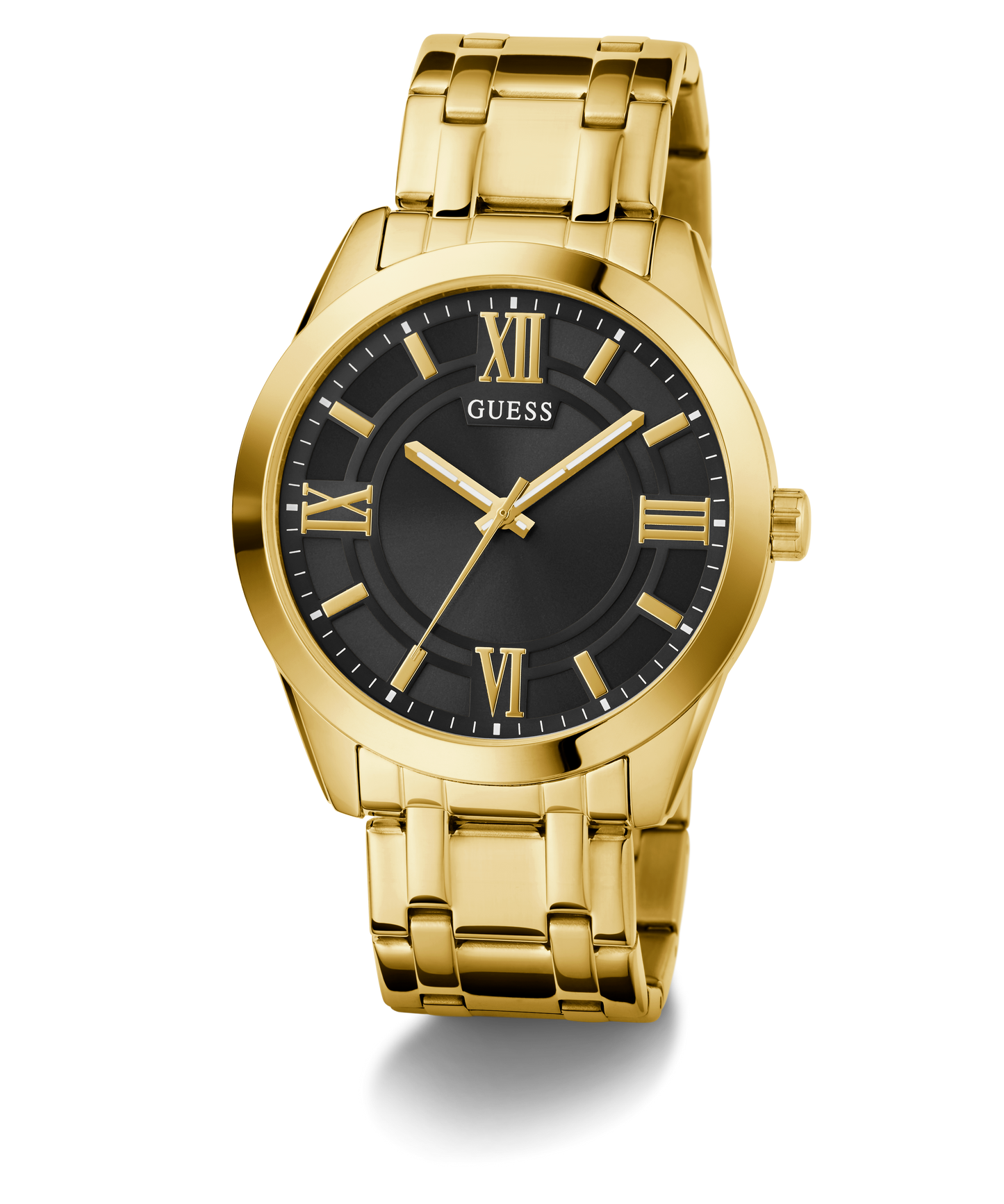 GUESS Mens Gold Tone Analog Watch
