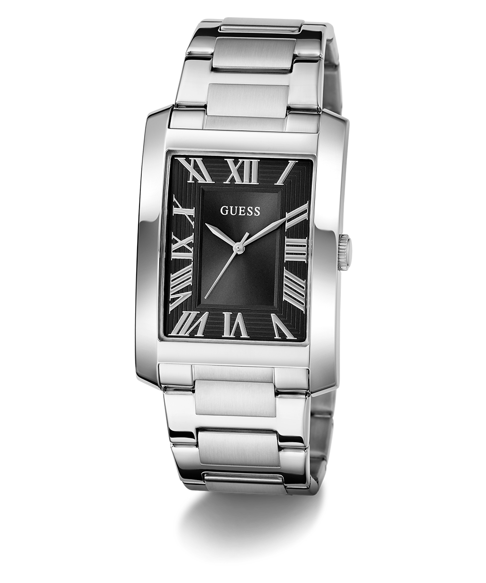 GUESS Mens Silver Tone Analog Watch