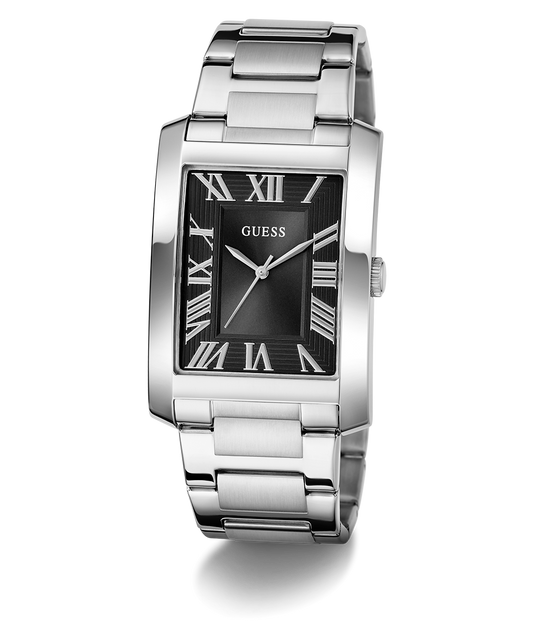 GUESS Mens Silver Tone Analog Watch