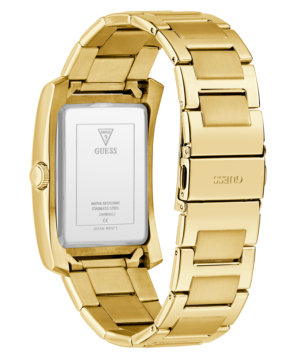 GUESS Mens Gold Tone Analog Watch