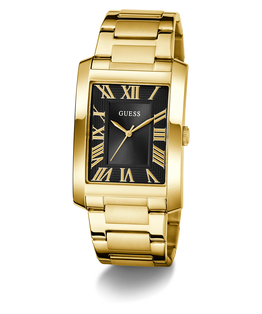 GUESS Mens Gold Tone Analog Watch