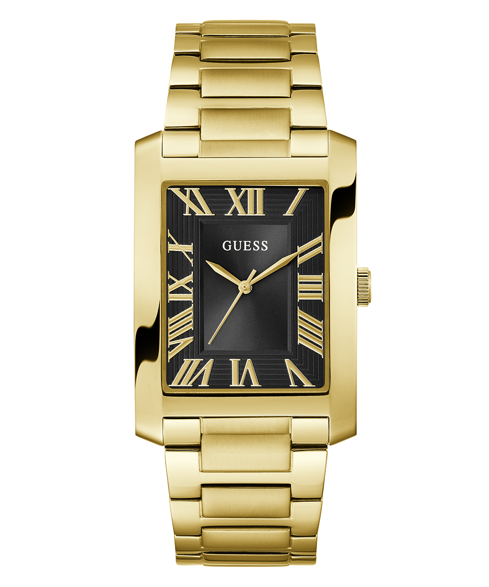 GUESS Mens Gold Tone Analog Watch