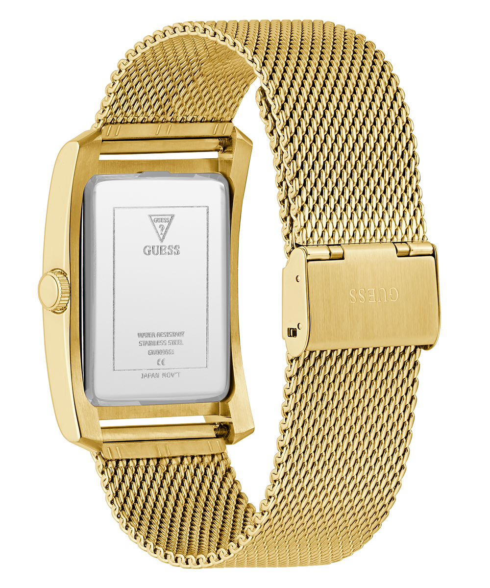 GUESS Mens Gold Tone Analog Watch