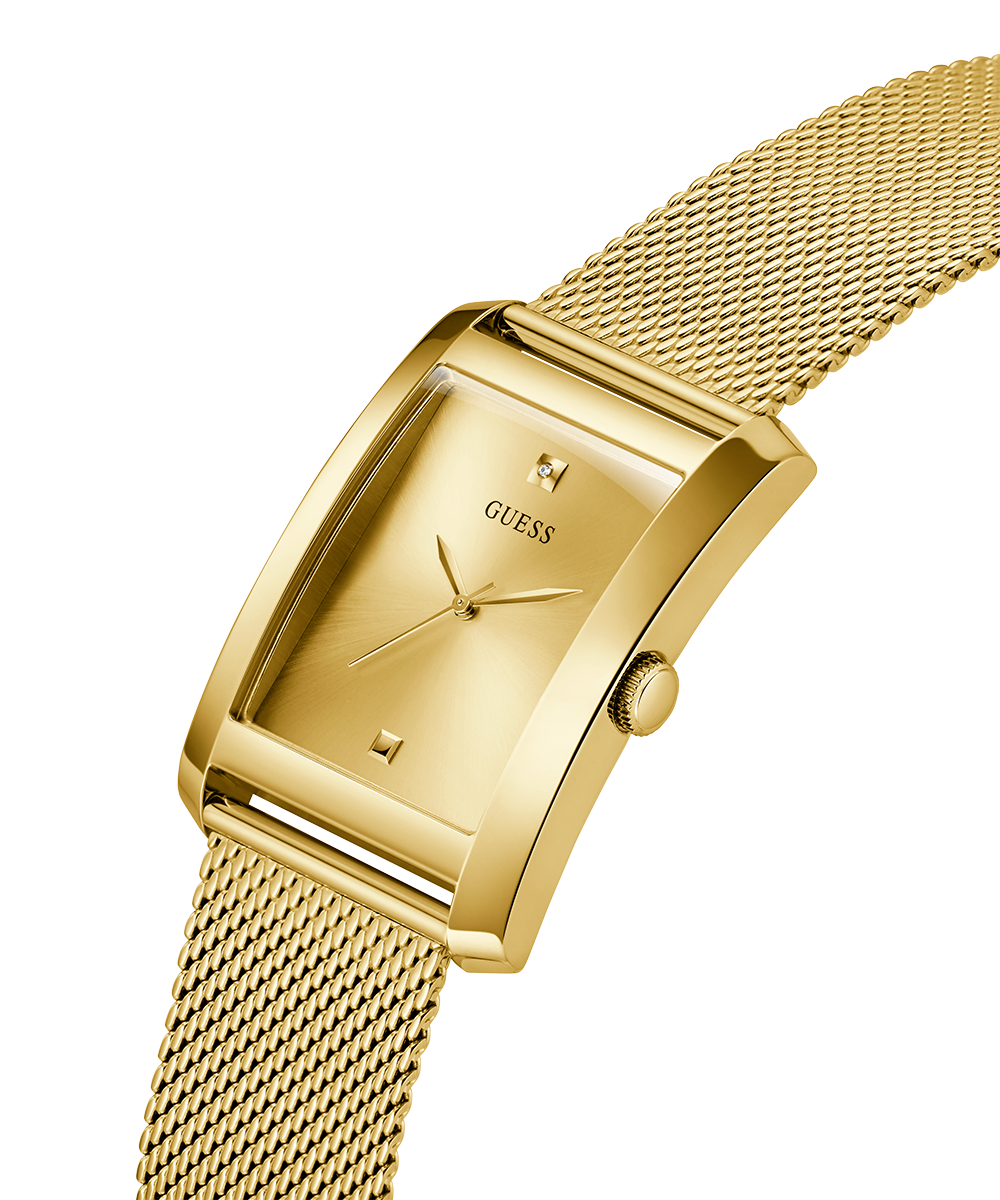 GUESS Mens Gold Tone Analog Watch