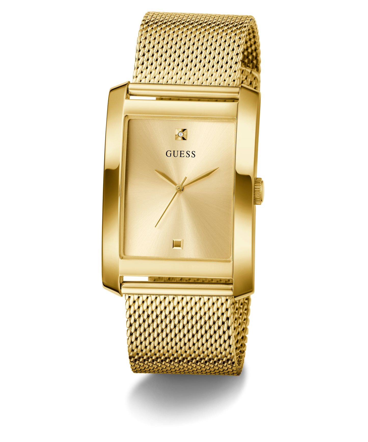 GUESS Mens Gold Tone Analog Watch