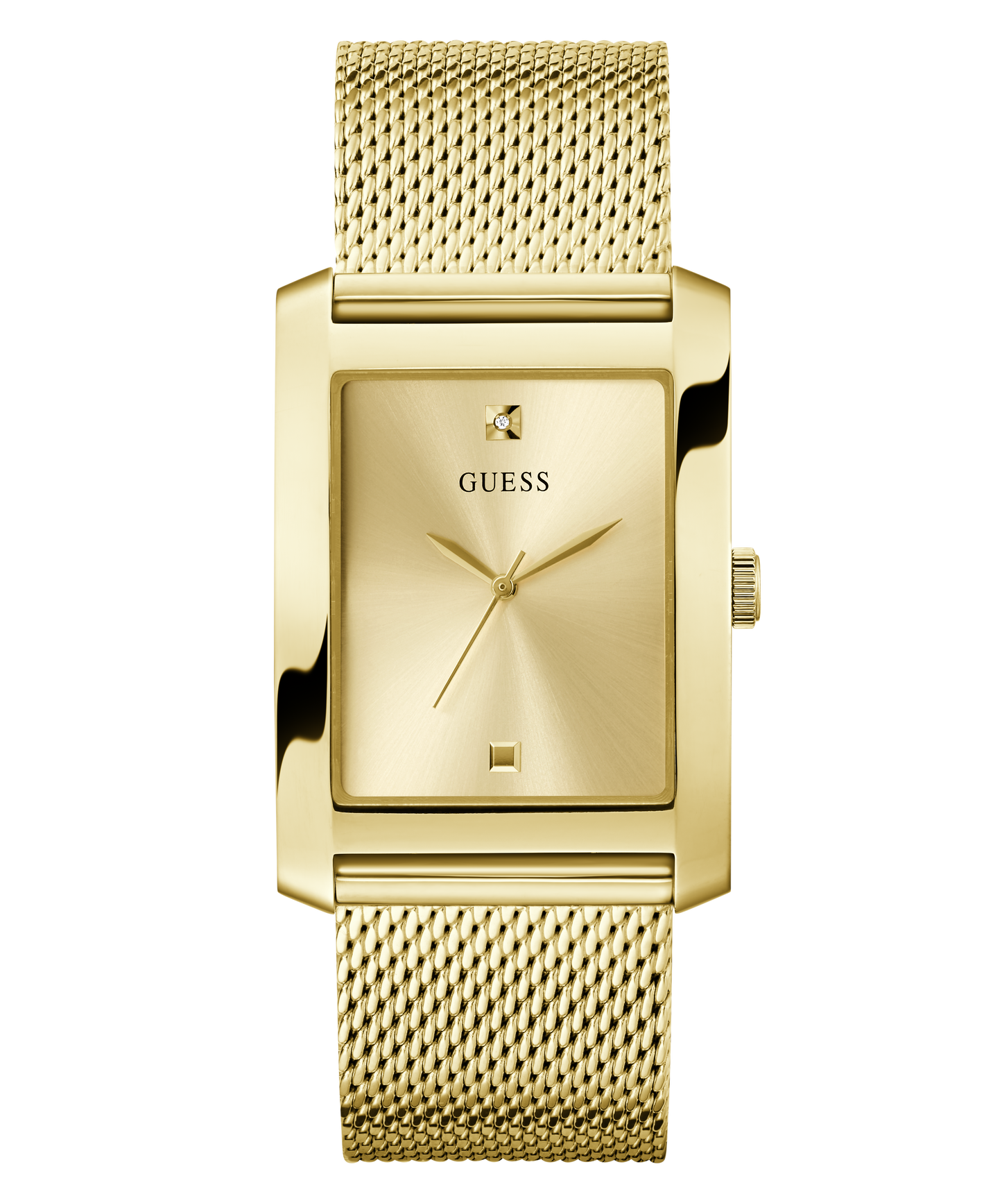 GUESS Mens Gold Tone Analog Watch