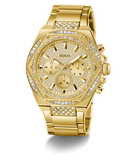 GUESS Mens Gold Tone Multi-function Watch
