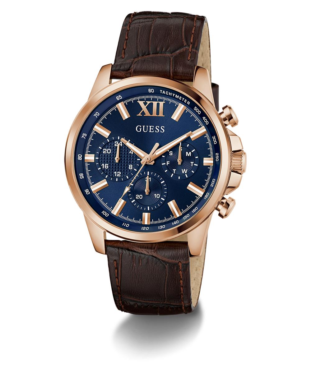 GUESS Mens Brown Multi-function Watch