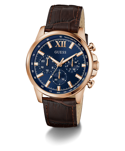 GUESS Mens Brown Multi-function Watch