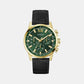 Gd Walker Men Quartz Green Dial Analog Stainless Steel GW0901G4