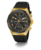 GUESS Mens Black 2-Tone Multi-function Watch