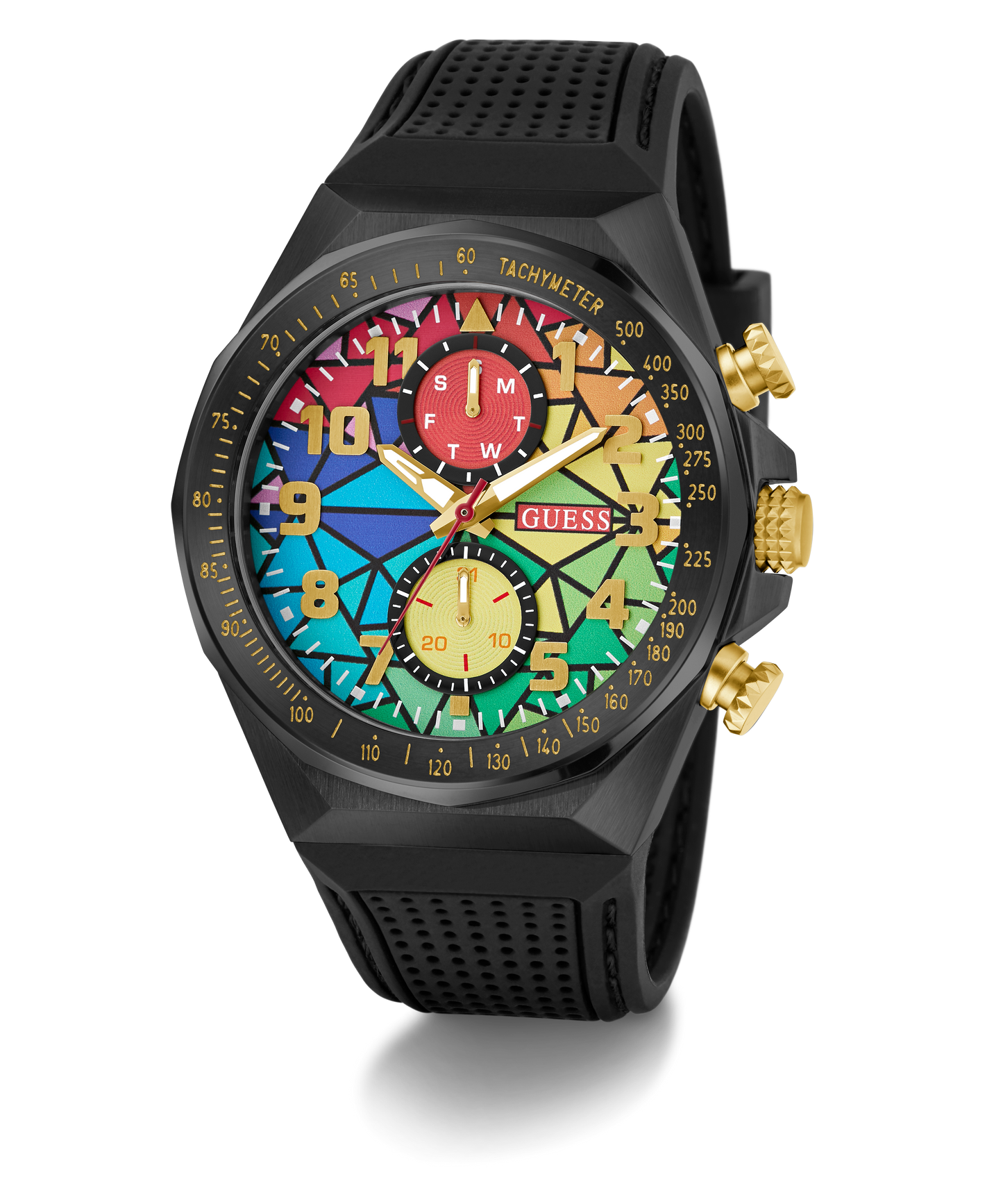 GUESS Mens Black Multi-function Watch