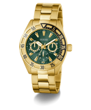 GUESS Mens Gold Tone Multi-function Watch