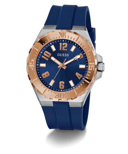 GUESS Mens Blue 2-Tone Analog Watch