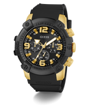 GUESS Mens Black 2-Tone Multi-function Watch