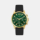 Gd Walker Men Quartz Green Dial Analog Stainless Steel GW0913G4