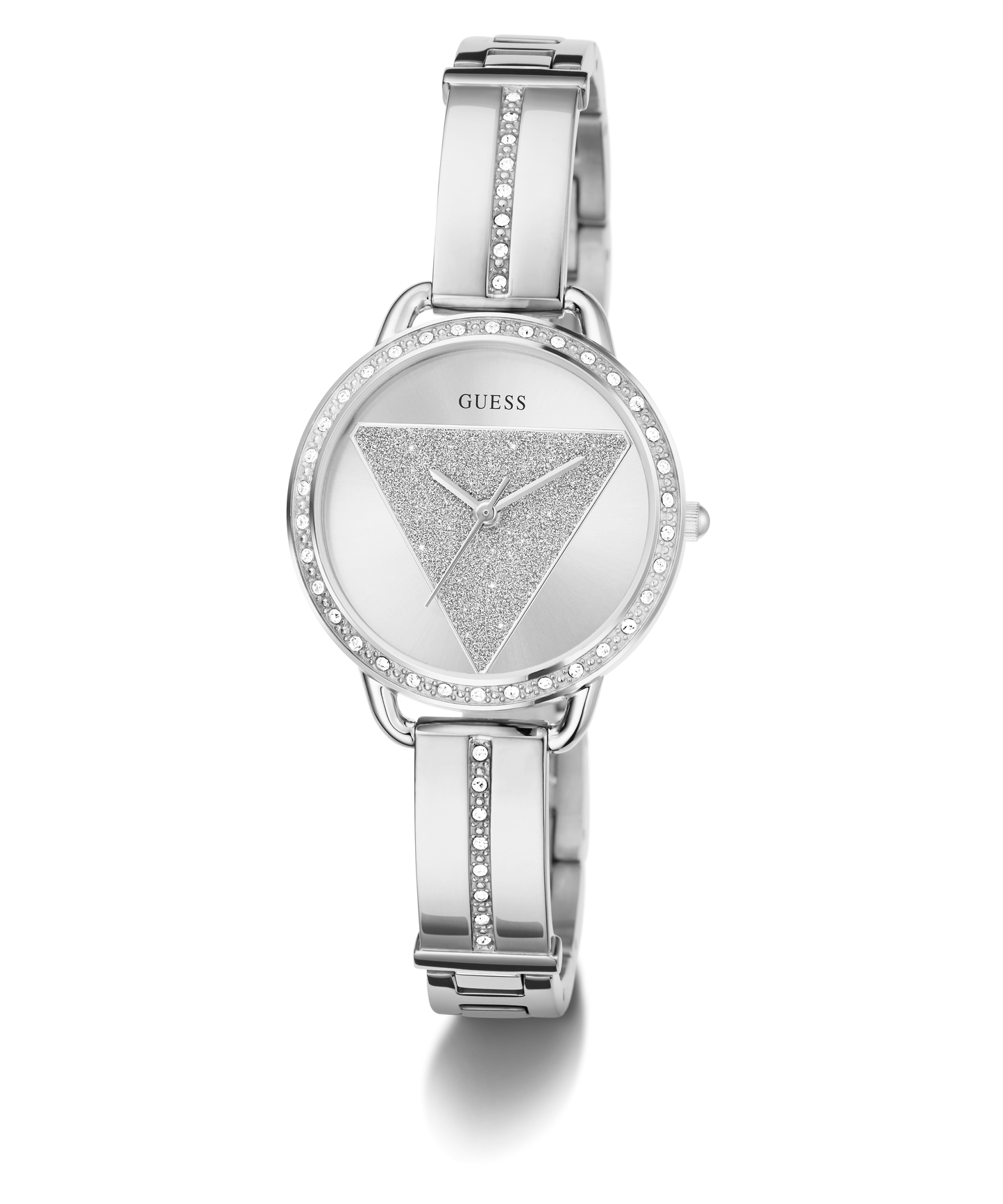 GUESS Ladies Silver Tone Analog Watch