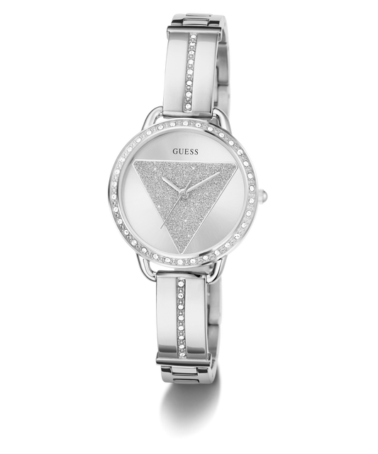 GUESS Ladies Silver Tone Analog Watch