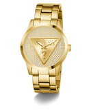 GUESS Mens Gold Tone Analog Watch