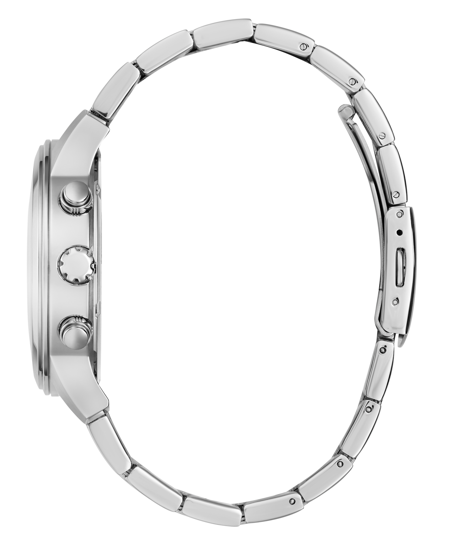 GUESS Mens Silver Tone Chronograph Watch