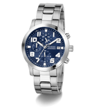 GUESS Mens Silver Tone Chronograph Watch