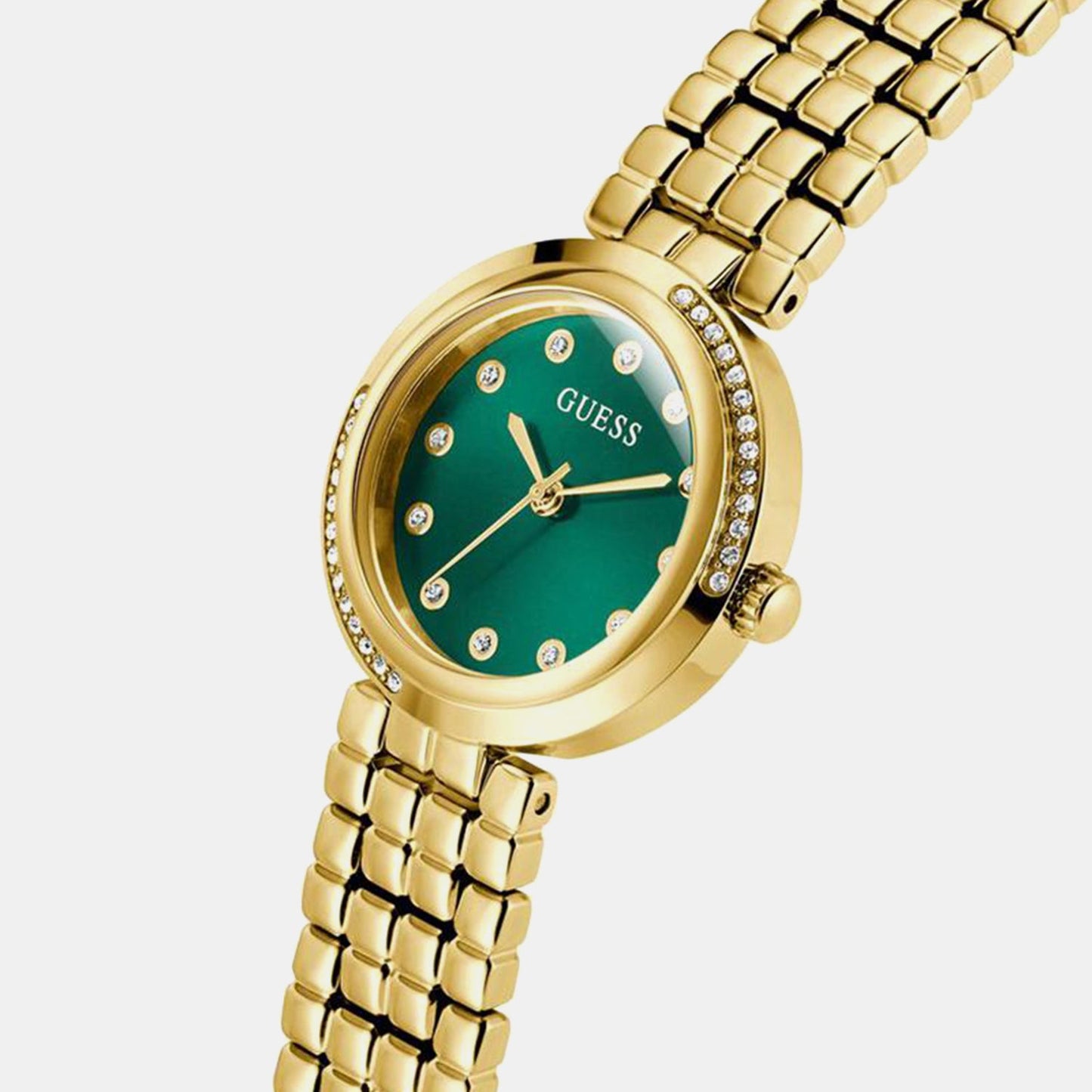 Gb Clara Women Quartz Green Dial Analog Stainless Steel GW0930L6