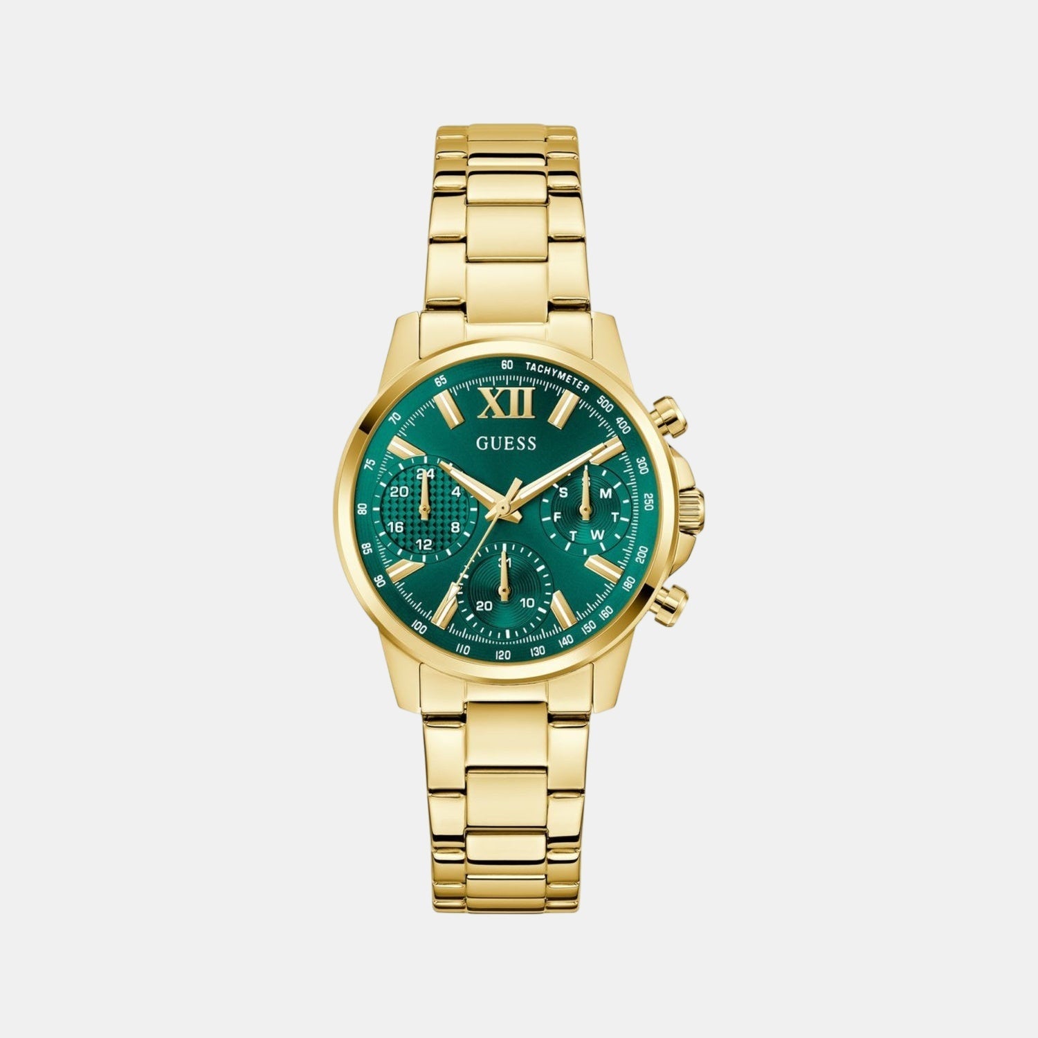 Gd Bailey Women Quartz Green Dial Analog Stainless Steel GW0933L6 - Guess watch