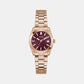 Gd Alice Women Quartz Burgundy Dial Analog Stainless Steel GW0934L5