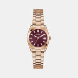Gd Alice Women Quartz Burgundy Dial Analog Stainless Steel GW0934L5