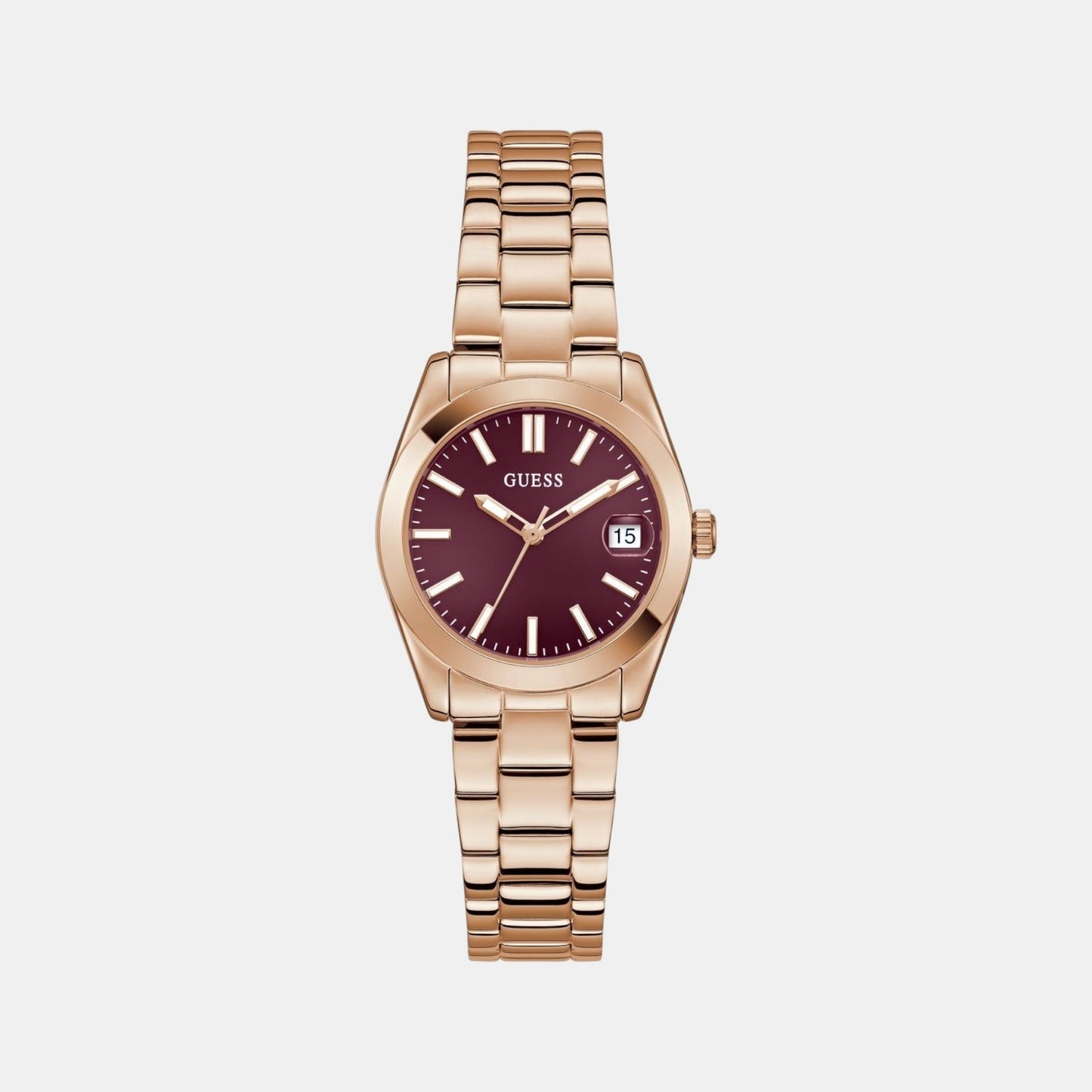 Gd Alice Women Quartz Burgundy Dial Analog Stainless Steel GW0934L5 - Guess watch