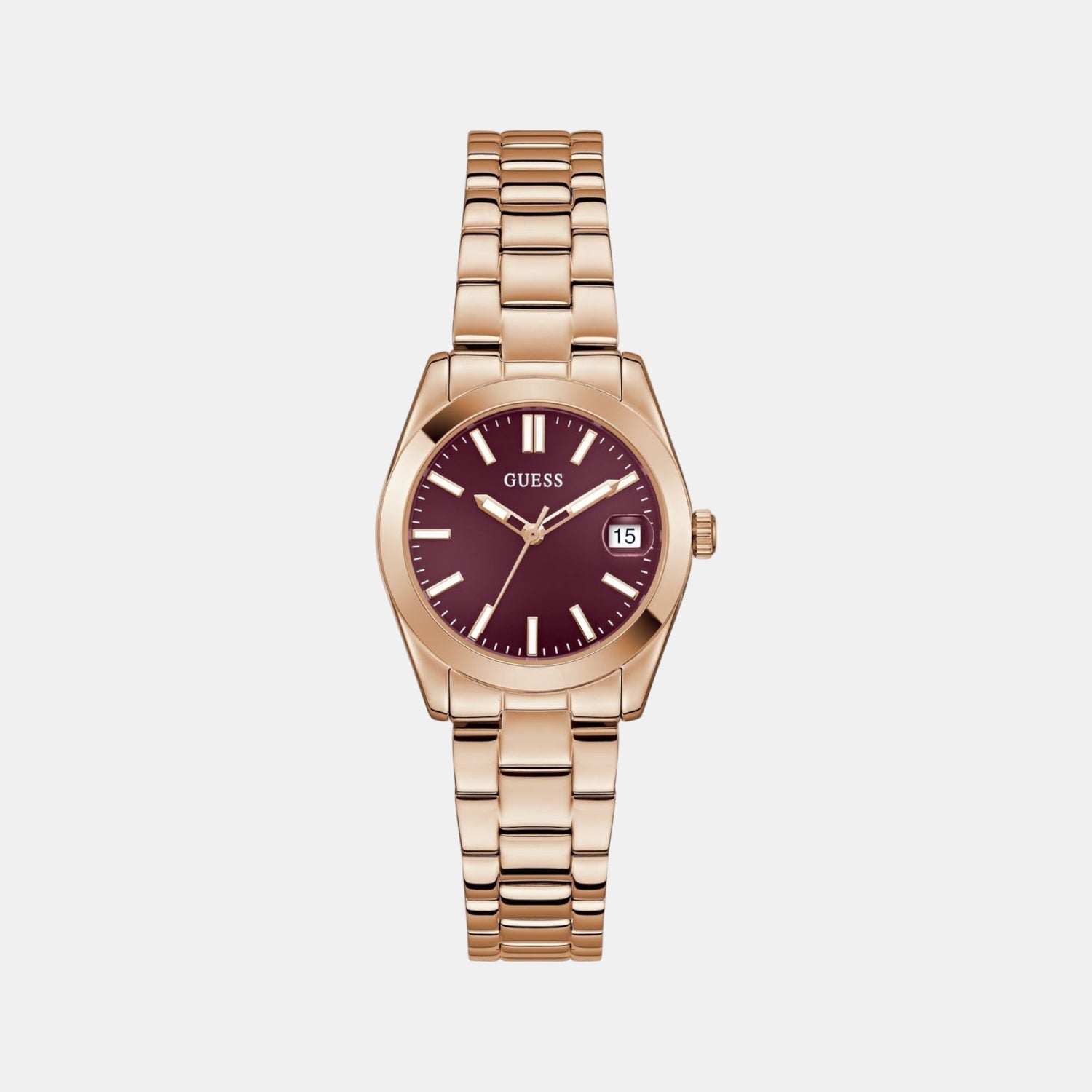 Gd Alice Women Quartz Burgundy Dial Analog Stainless Steel GW0934L5 - Guess watch