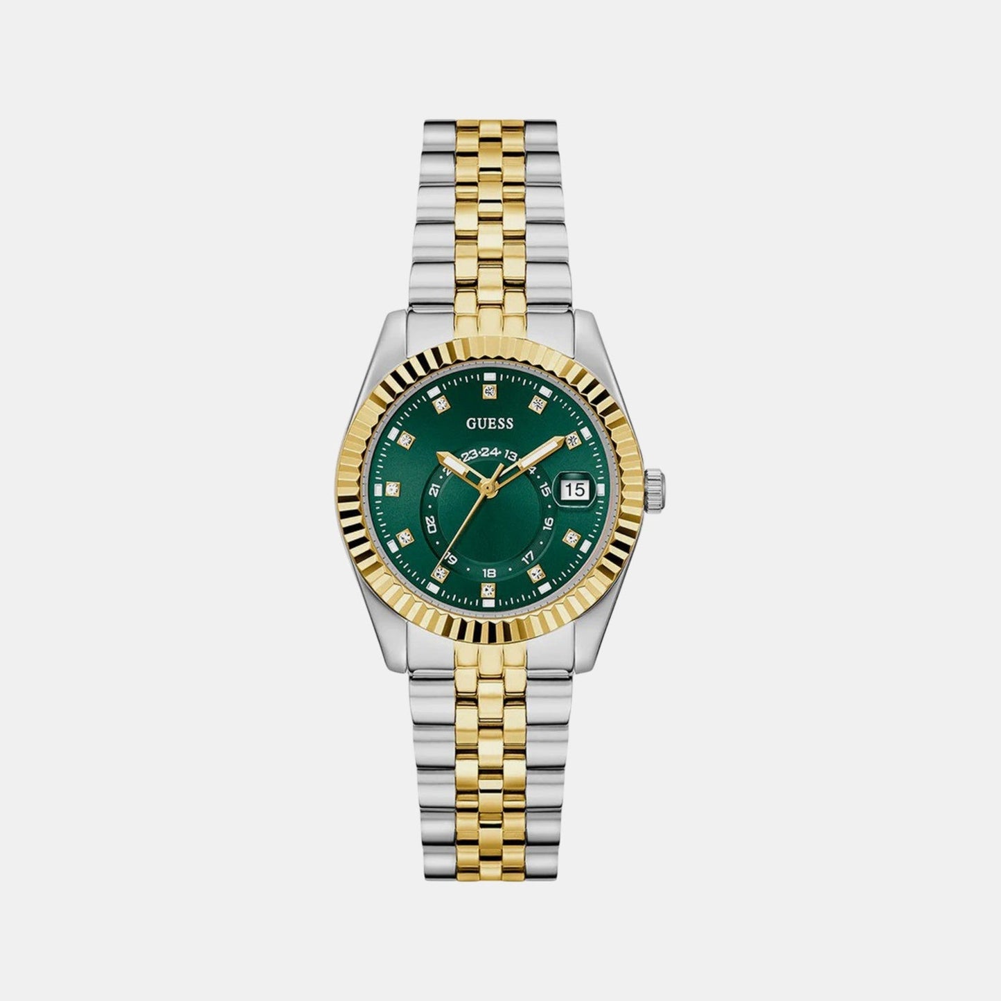 Gd Jada Women Quartz Green Dial Analog Stainless Steel GW0936L3