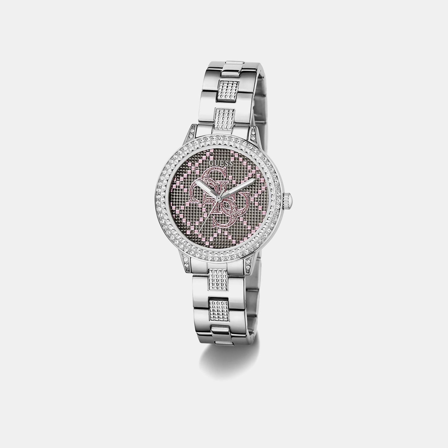 Gt G Lace Women Quartz Silver Dial Analog Stainless Steel GW0944L1