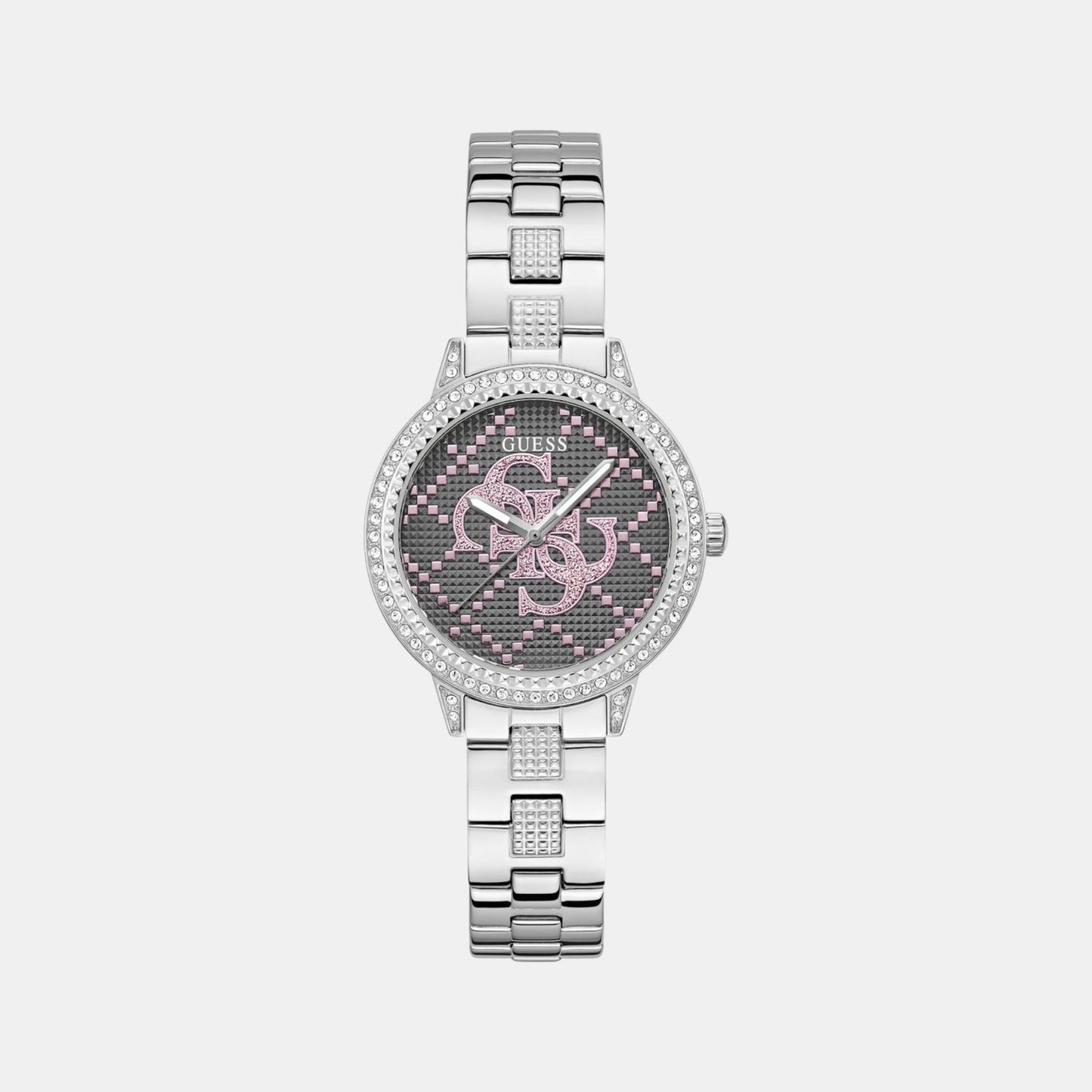 Gt G Lace Women Quartz Silver Dial Analog Stainless Steel GW0944L1