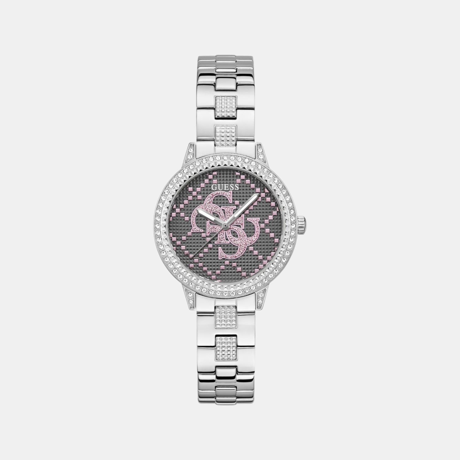 Gt G Lace Women Quartz Silver Dial Analog Stainless Steel GW0944L1 - Guess watch
