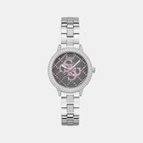 Gt G Lace Women Quartz Silver Dial Analog Stainless Steel GW0944L1