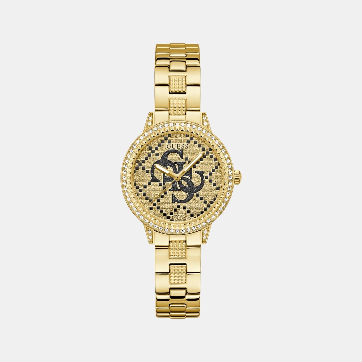 Gt G Lace Women Quartz Champagne Dial Analog Stainless Steel GW0944L2