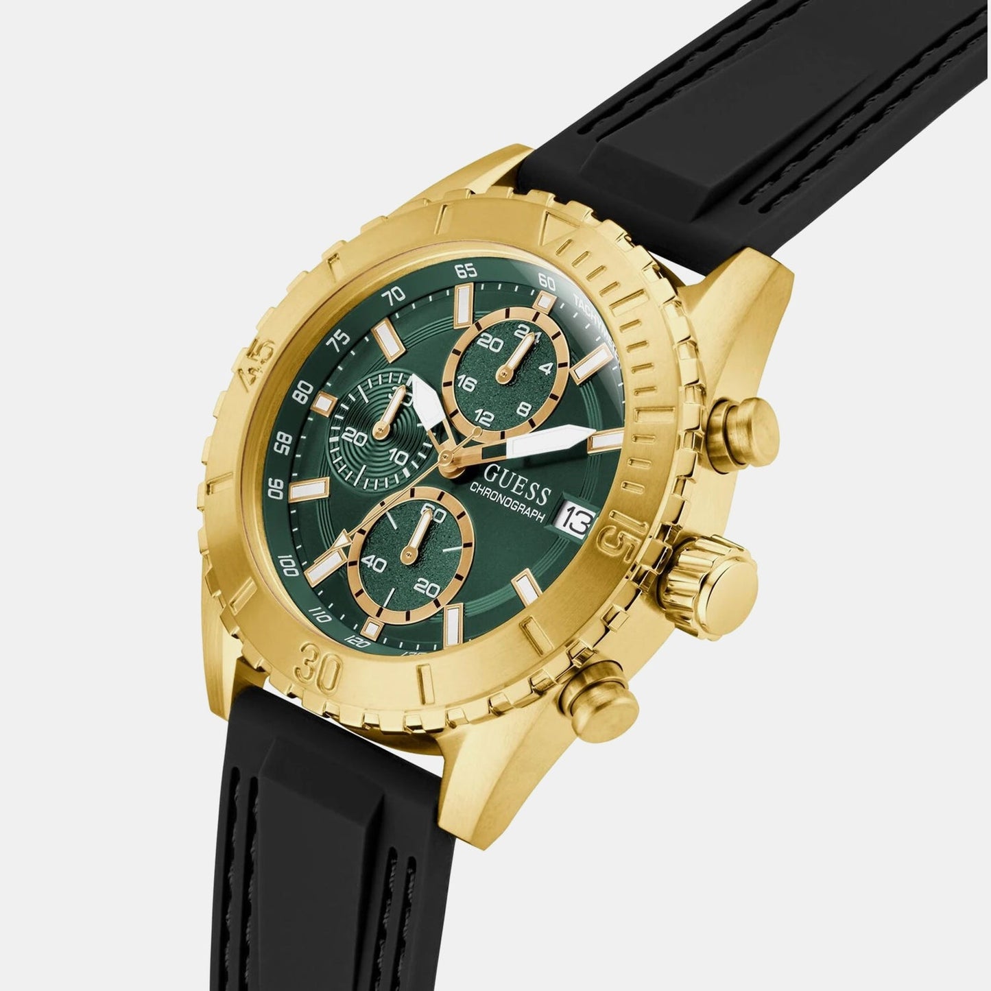 Gs Defender Men Quartz Green Dial Analog Stainless Steel GW0967G2 - Guess watch - Image 2