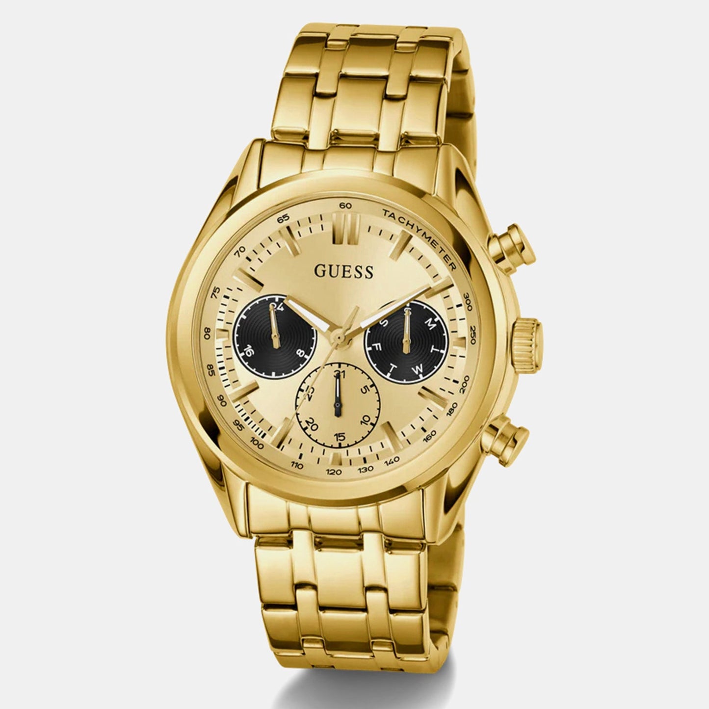 Men Quartz Champagne Dial Chronograph Stainless Steel Watch GW0971G2