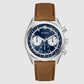 Gd Dawson Men Quartz Blue Dial Analog Stainless Steel GW0972G1