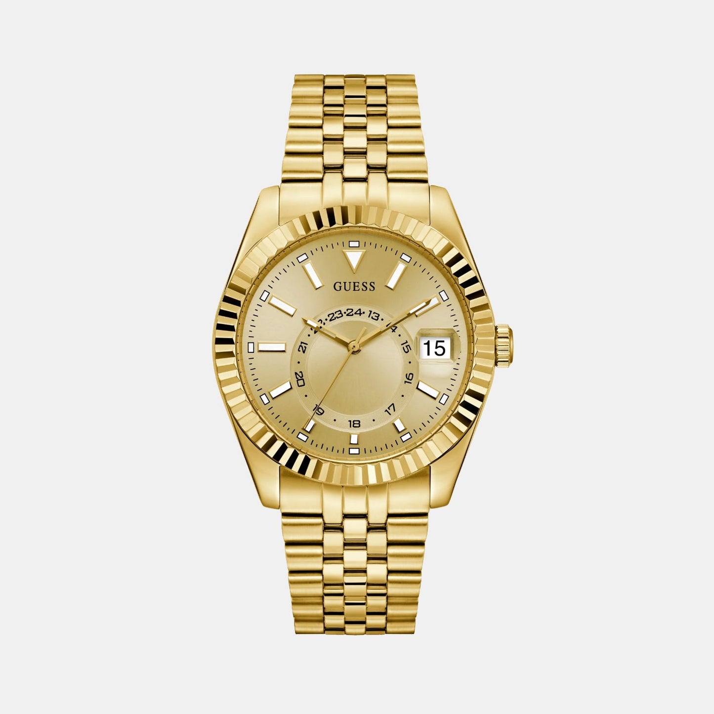 Gd Jaden Men Quartz Champagne Dial Analog Stainless Steel GW0977G2