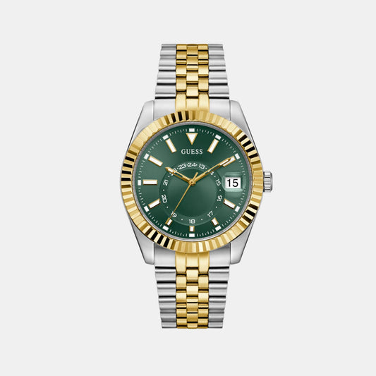 Gd Jaden Men Quartz Green Dial Analog Stainless Steel GW0977G4