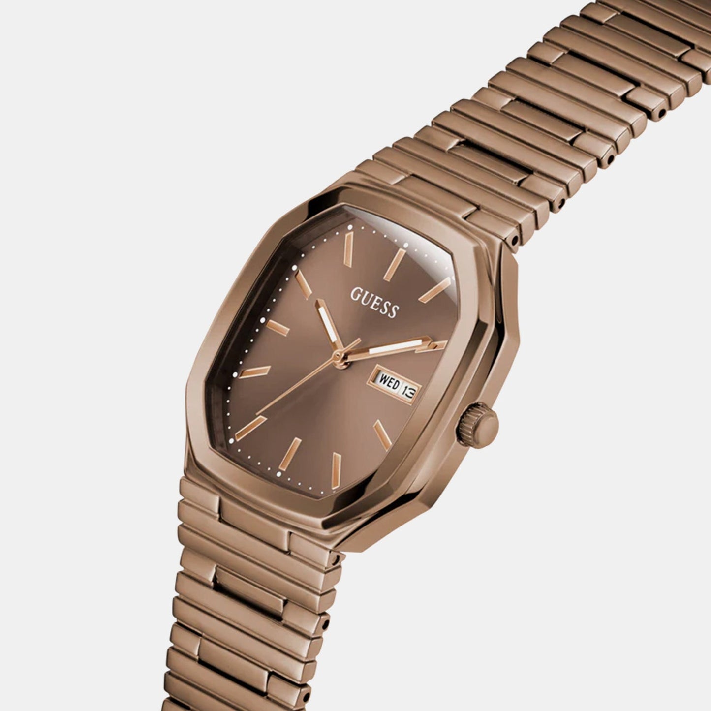 Gd Oliver Men Quartz Brown Dial Analog Stainless Steel GW0978G3
