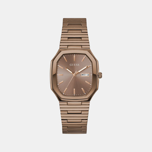 Gd Oliver Men Quartz Brown Dial Analog Stainless Steel GW0978G3