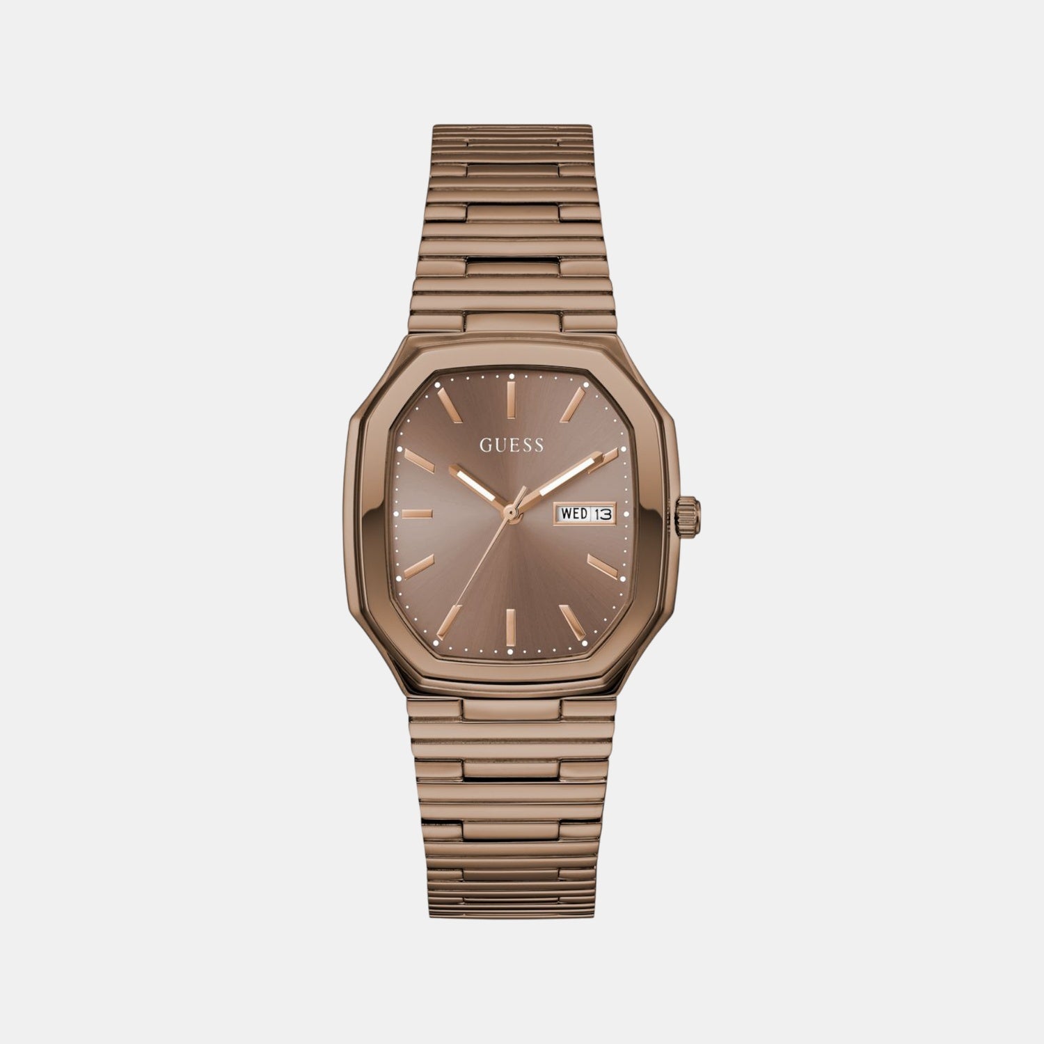 Gd Oliver Men Quartz Brown Dial Analog Stainless Steel GW0978G3 - Guess watch