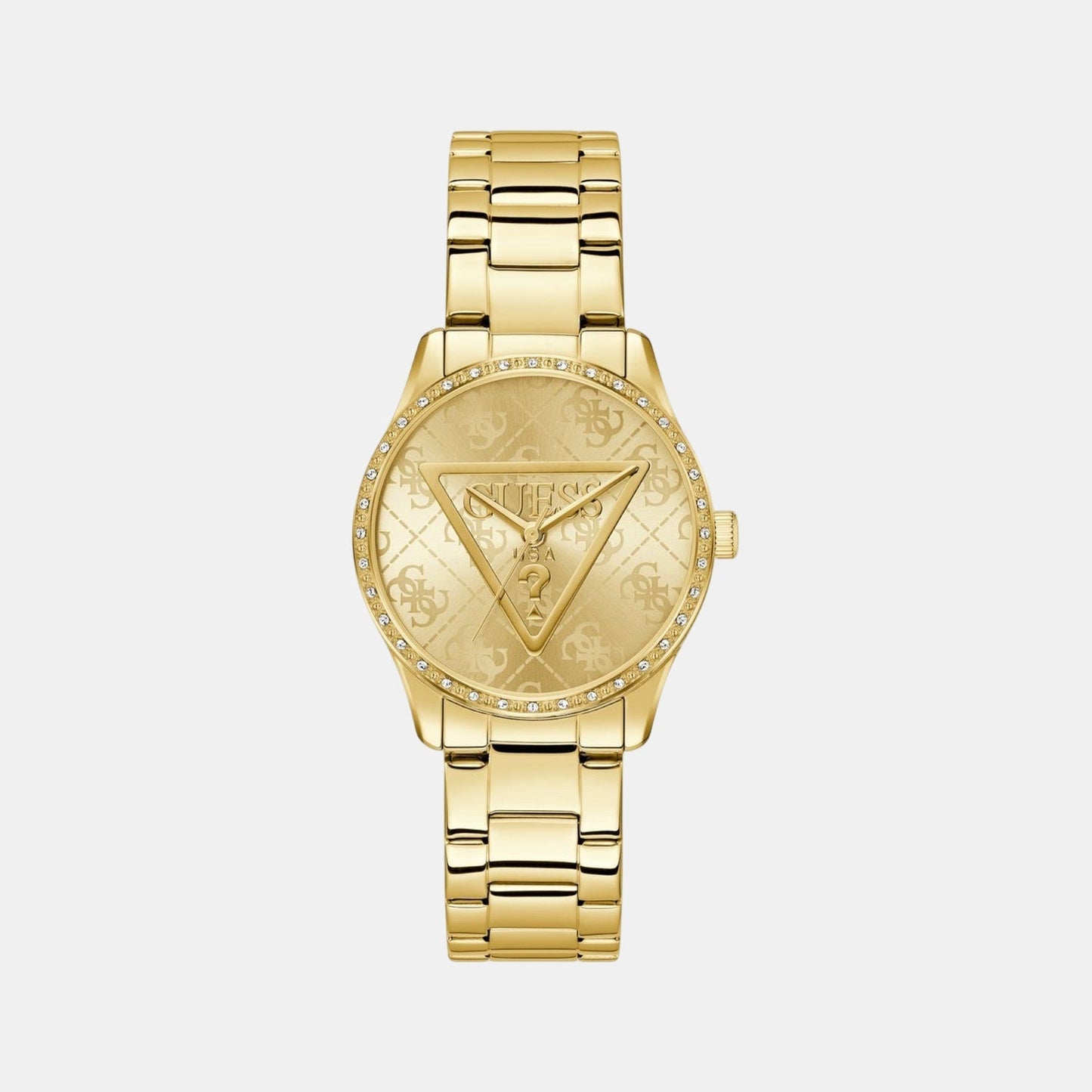 Gt Roxy Women Quartz Champagne Dial Analog Stainless Steel GW0987L2 - Guess watch
