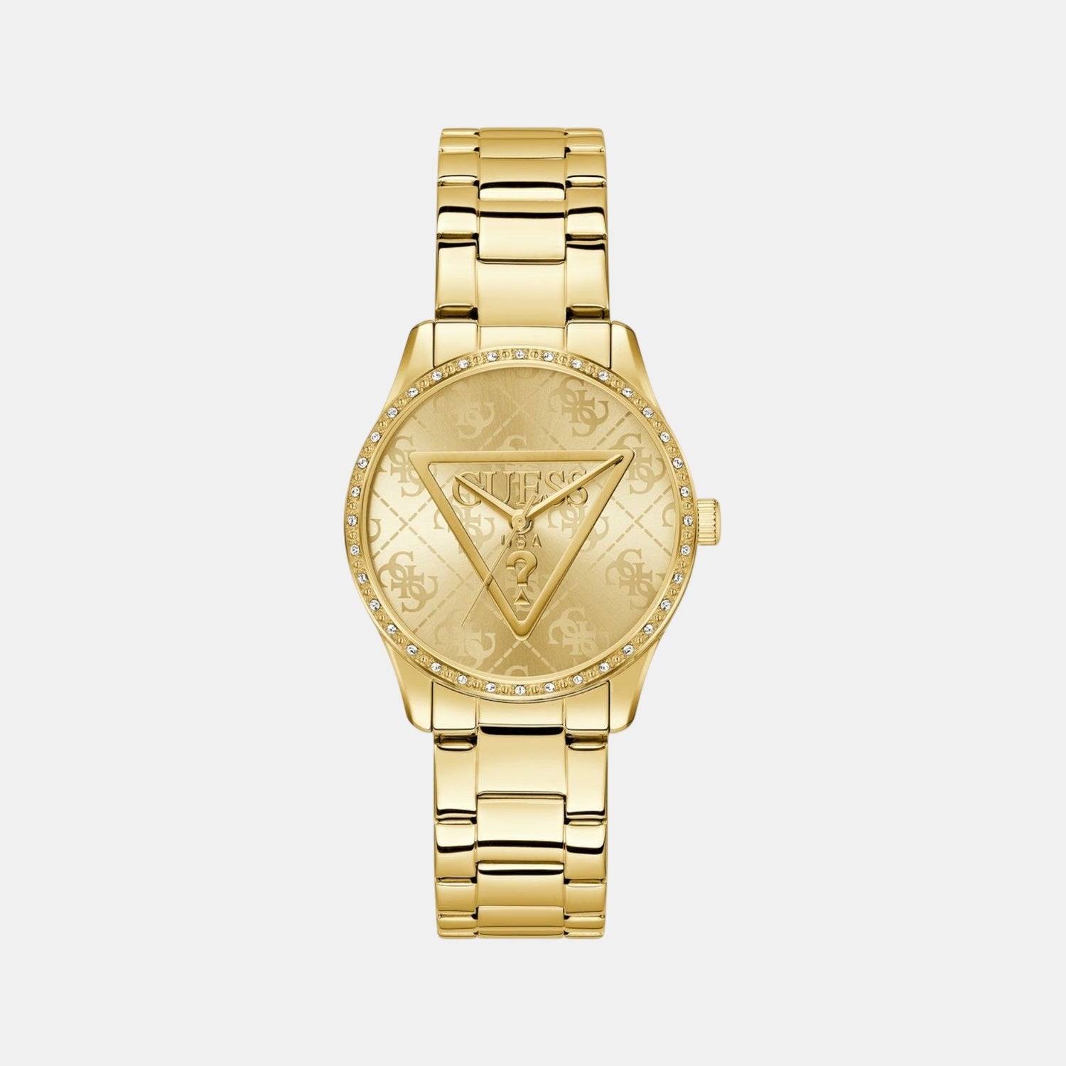 Gt Roxy Women Quartz Champagne Dial Analog Stainless Steel GW0987L2 - Guess watch