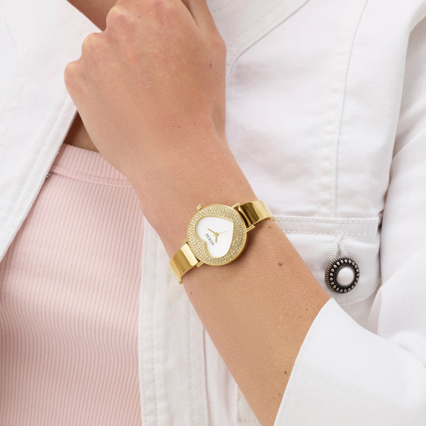 Gb Hartly Women Quartz White Dial Analog Stainless Steel GW0991L2 - Guess watch - Image 4