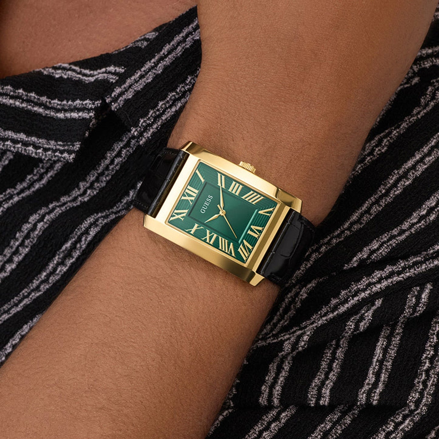 Gd Clyde Men Quartz Green Dial Analog Stainless Steel GW1003G3