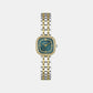 Gb Hazel Women Quartz Teal Dial Analog Stainless Steel GW1018L6